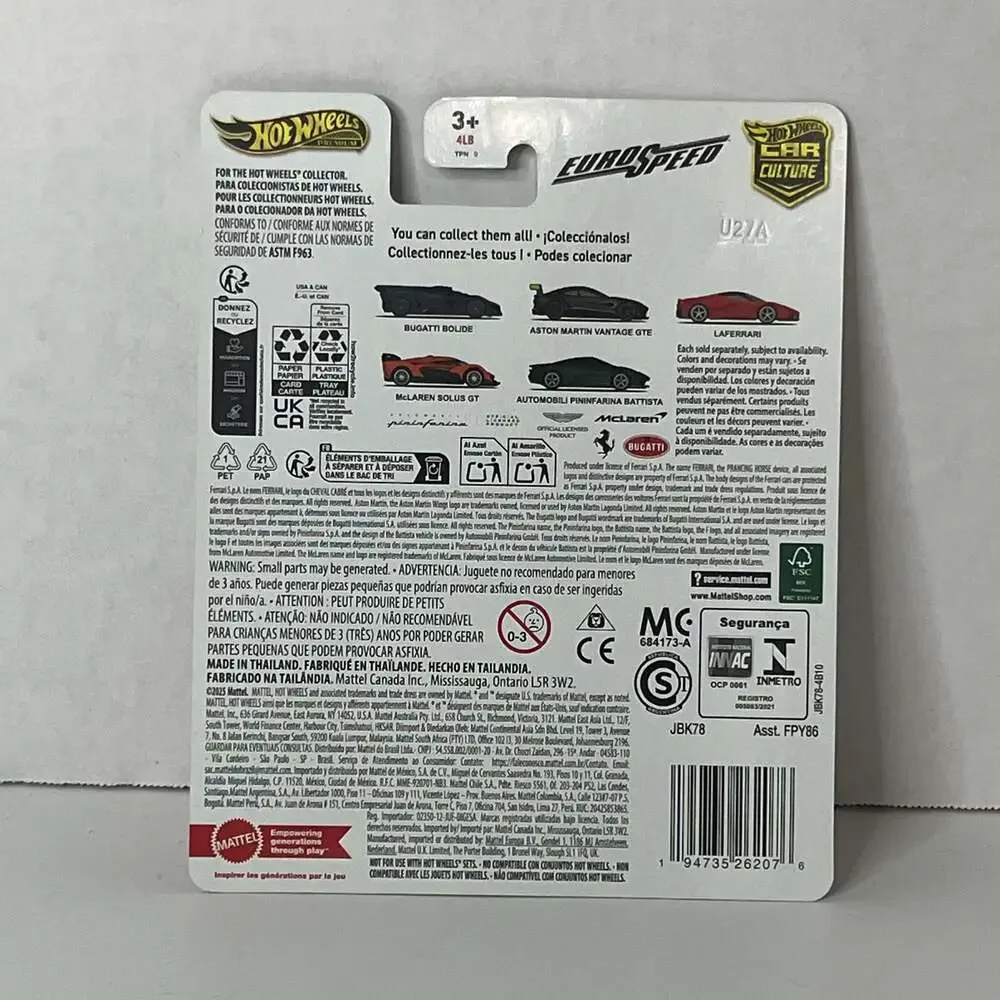 Hot Wheels Premium Car Culture Euro Speed McLaren Solus GT Diecast Model
